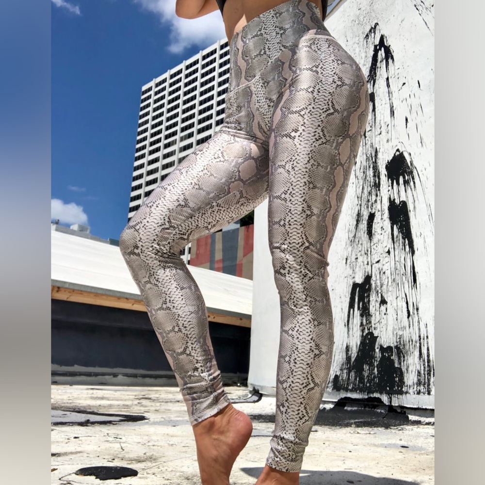 Abs2b High Waisted Compression Python Leggings - image 1
